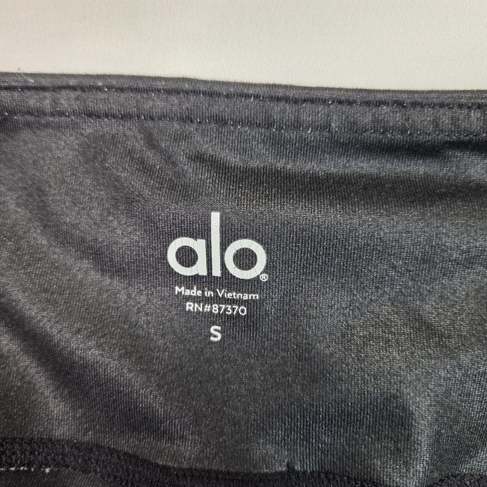 Alo Yoga Gypset Goddess Butterfly Print Leggings Black Blue High Rise Size S